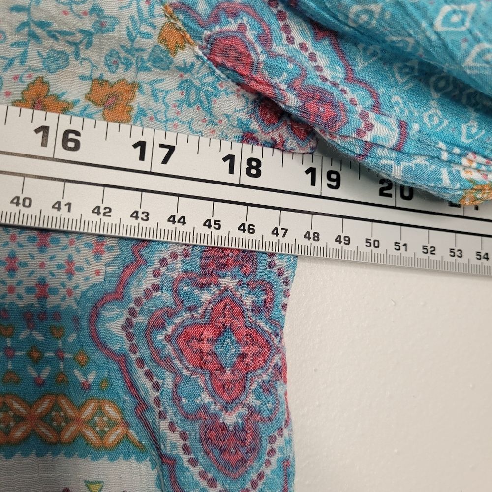 Ruby Rd Boho Button Front Roll Tab Sleeves Mix Pr… - image 6